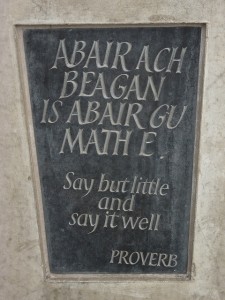 Gaelic proverb