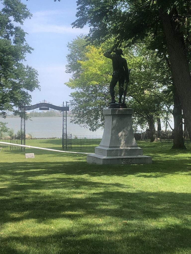 View of bay from Johnson's Island cemetery.